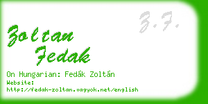 zoltan fedak business card